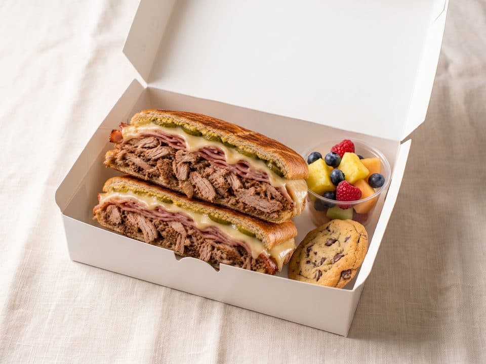 Cubano Box, Olive & Oregano catering